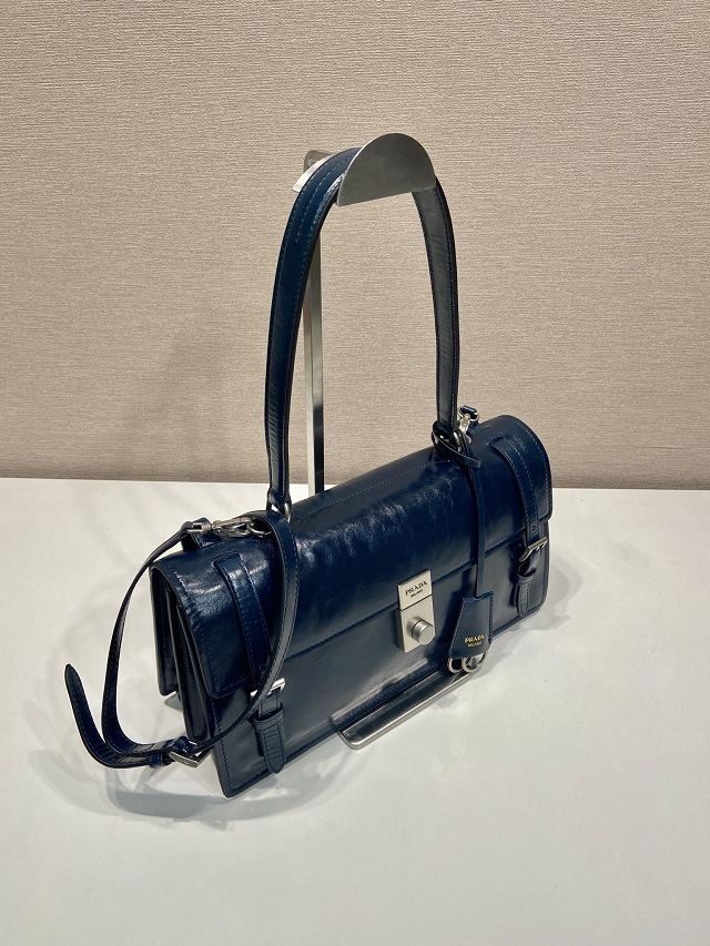 Prada original calfskin medium handbag 1BN026 blue