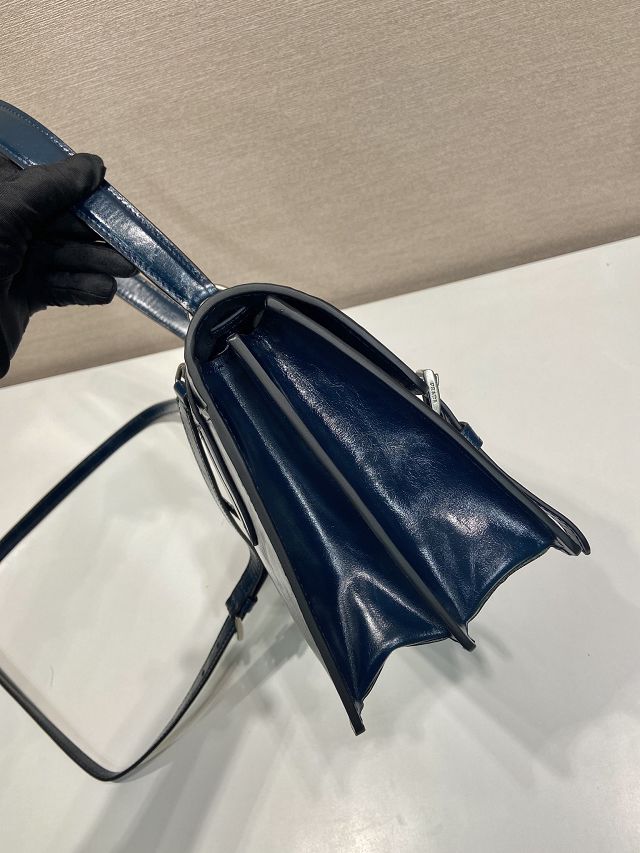 Prada original calfskin medium handbag 1BN026 blue