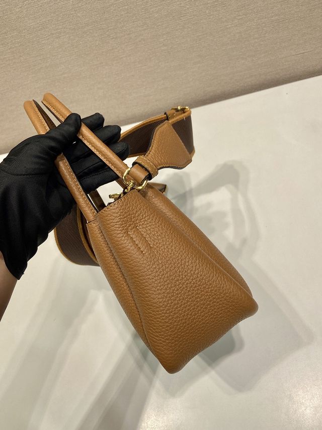 Prada original calfskin mini tote bag 1BA362 brown