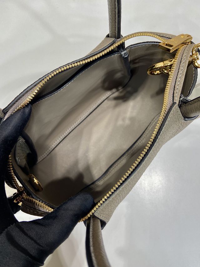 Prada original calfskin mini tote bag 1BA362 grey