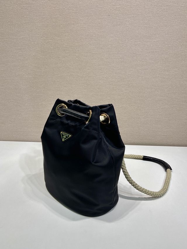 Prada original nylon mariner small bucket bag 1BE082 black