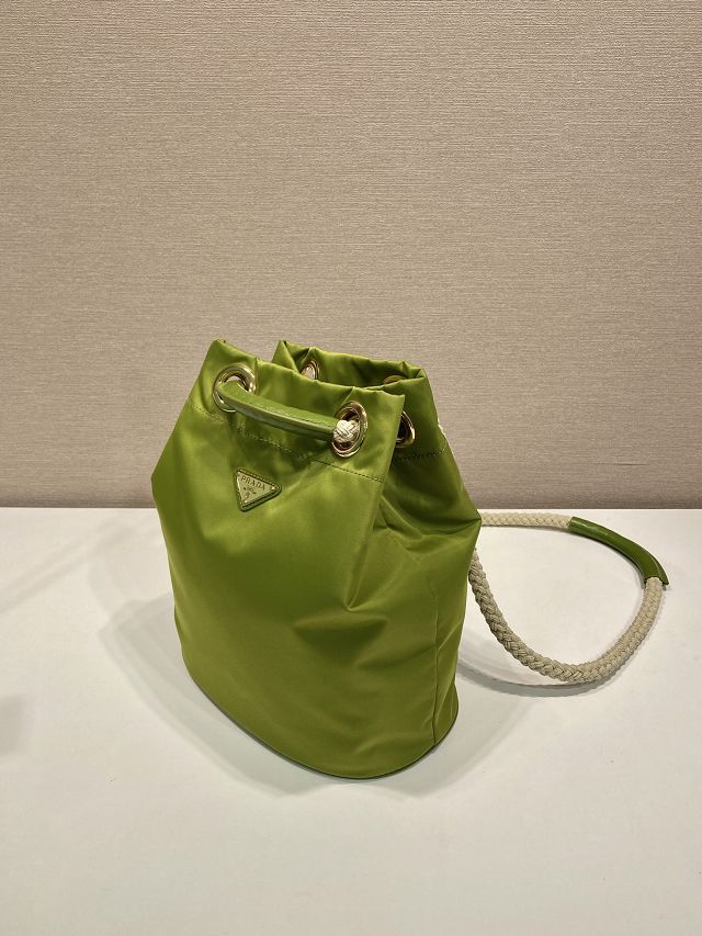 Prada original nylon mariner small bucket bag 1BE082 green