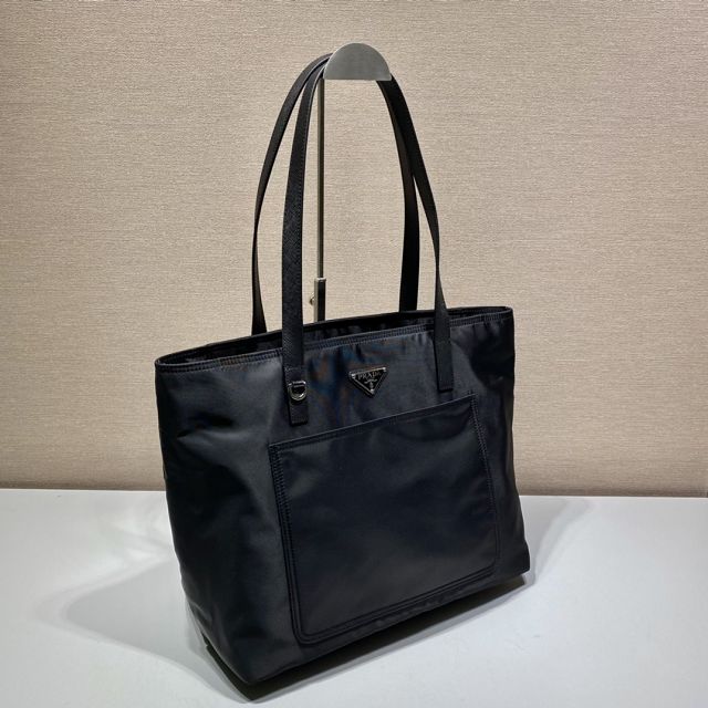 Prada original nylon medium tote bag 1BG052 black