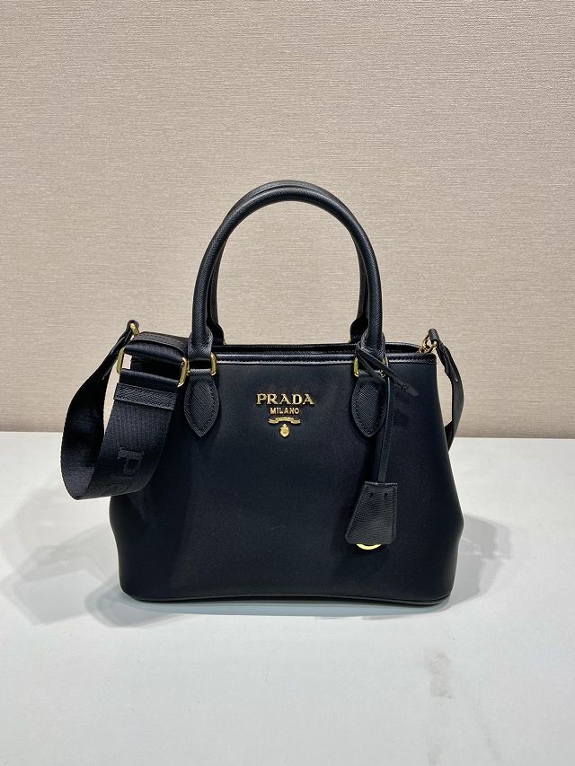 Prada original nylon small top handle bag 1BA172 black