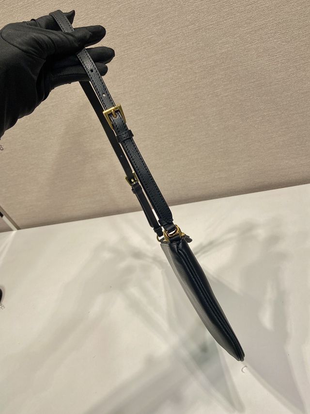 Prada original calfskin pouch 1NE545 black