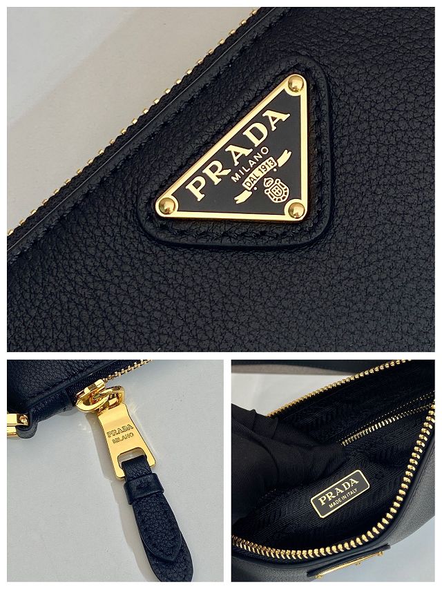 Prada original calfskin pouch 1NE545 black
