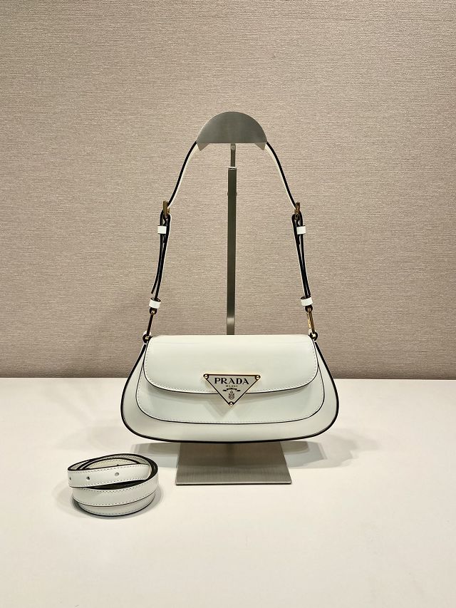 Prada original calfskin shoulder bag 1BD345 white