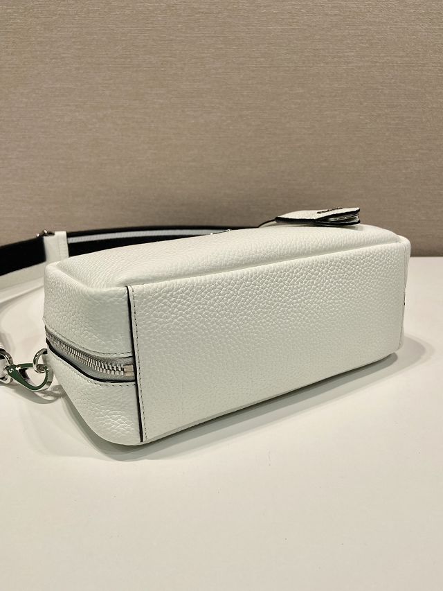 Prada original calfskin small handbag 1BB102 white