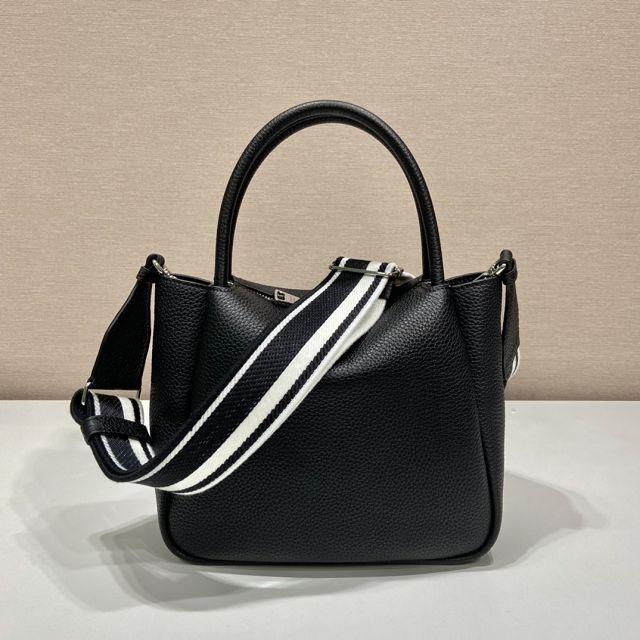 Prada original calfskin small tote bag 1BA362 black