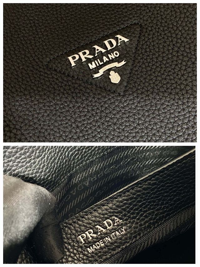 Prada original calfskin small tote bag 1BA362 black