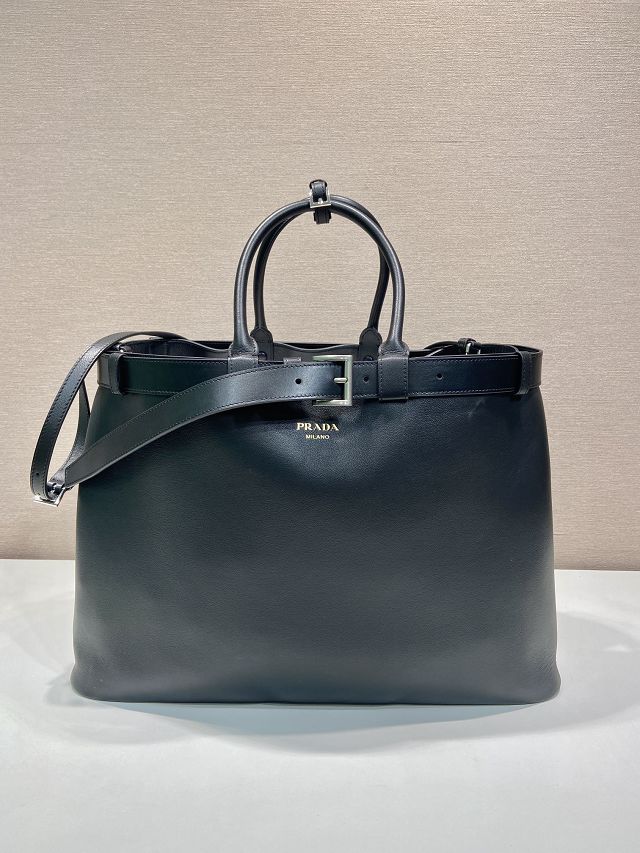 Prada original lambskin large tote bag with belt 1BG126 