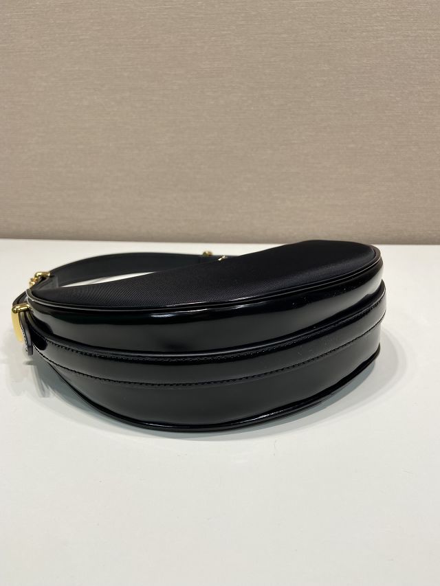 Prada original nylon arque shoulder bag 1BC194 black