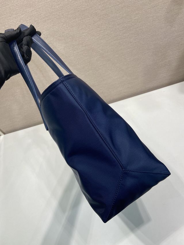 Prada original nylon medium tote bag 1BG555 blue