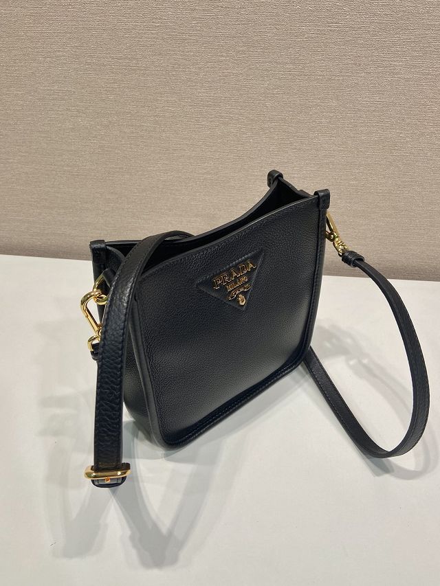 Prada original calfskin mini shoulder bag 1BH191 black