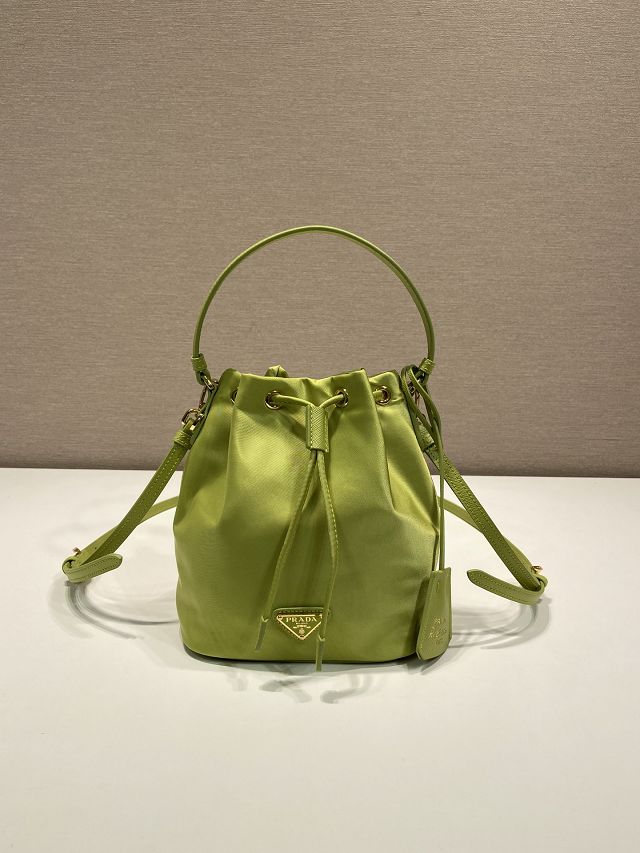 Prada original nylon 1978 mini bucket bag 1BE067 green