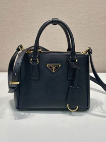 Prada original saffiano calfskin galleria mini bag 1BA906 black