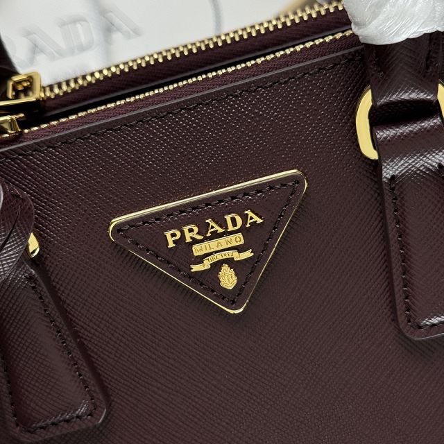 Prada original saffiano calfskin galleria mini bag 1BA906 burgundy
