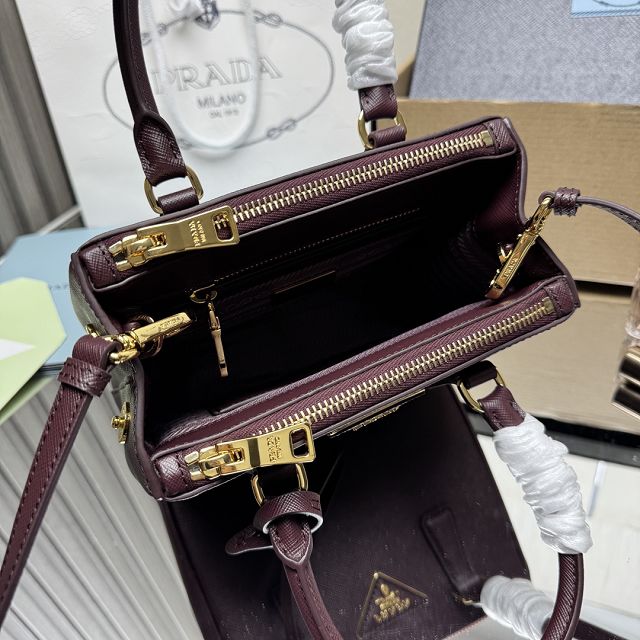 Prada original saffiano calfskin galleria mini bag 1BA906 burgundy