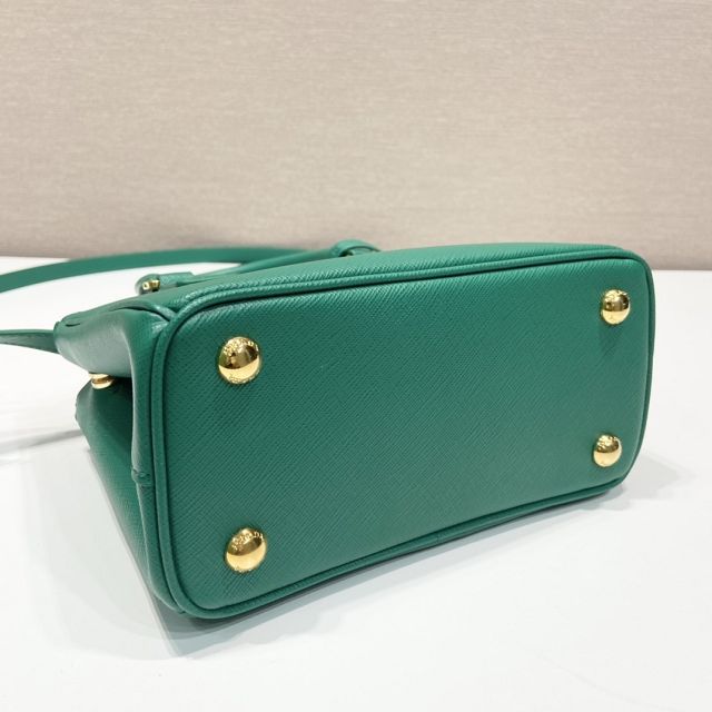 Prada original saffiano calfskin galleria mini bag 1BA906 green