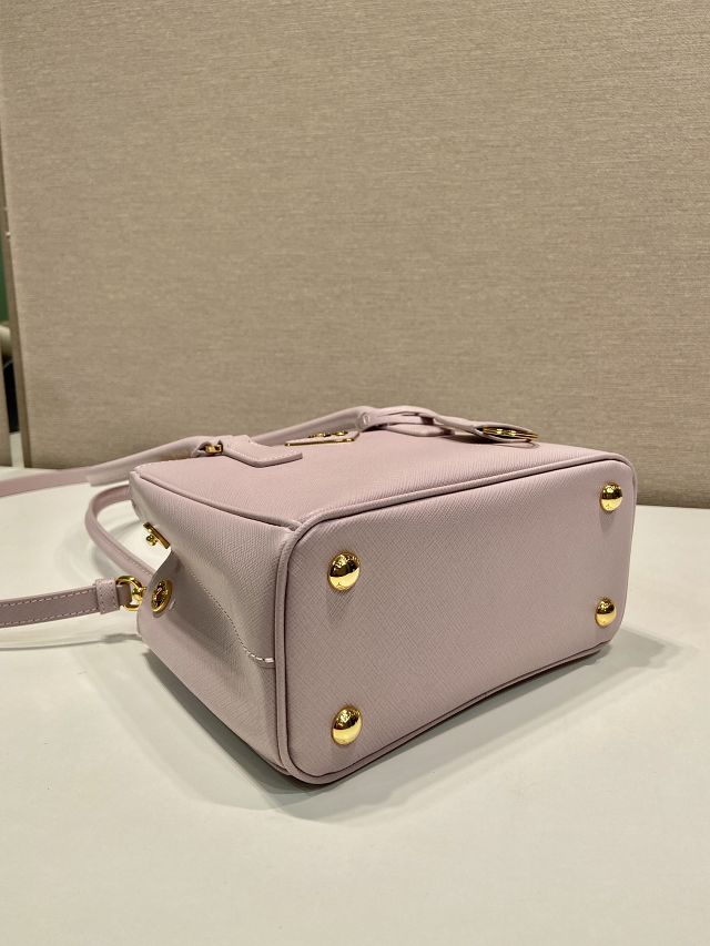 Prada original saffiano calfskin galleria mini bag 1BA906A light pink