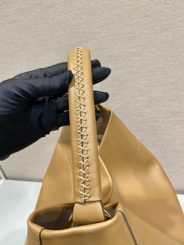 Prada original calfskin large tote bag 1BC219 caramel