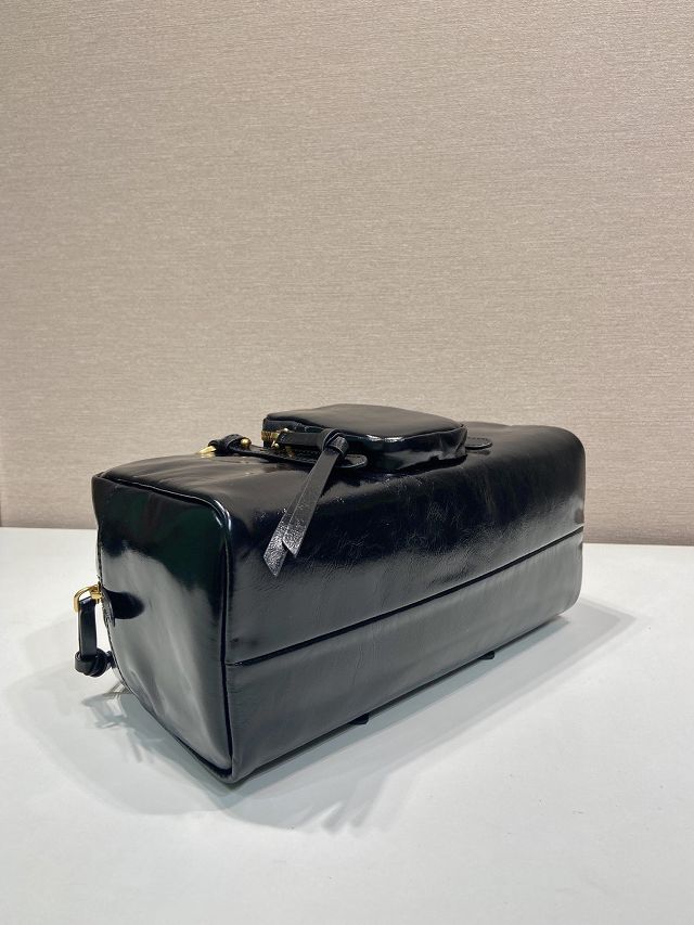 Prada original calfskin medium shoulder bag 1BB138 black