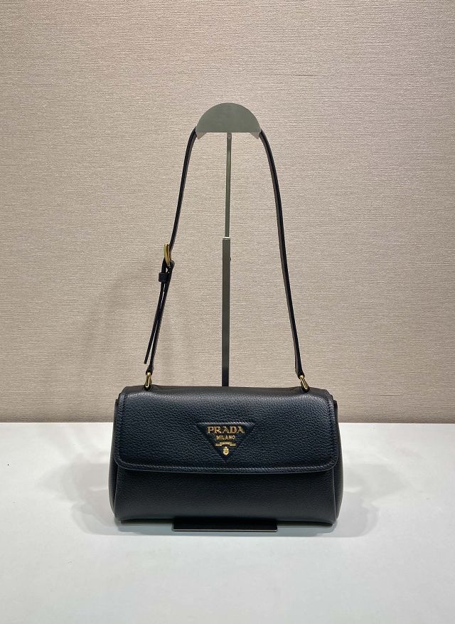 Prada original calfskin shoulder bag 1BN022 black