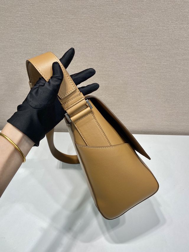 Prada original calfskin shoulder bag 2VD068 caramel