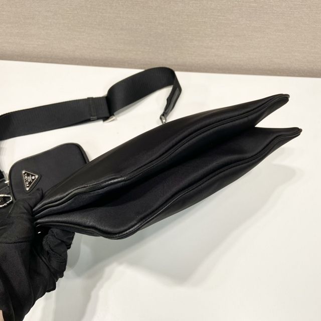 Prada original nylon shoulder bag 2VH120 black