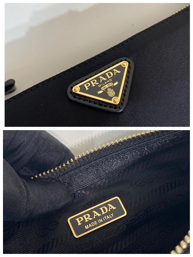 Prada original nylon small shoulder bag 1BC201 black