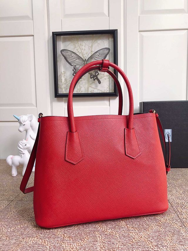 Prada original saffiano calfskin galleria large bag 1BG775 red