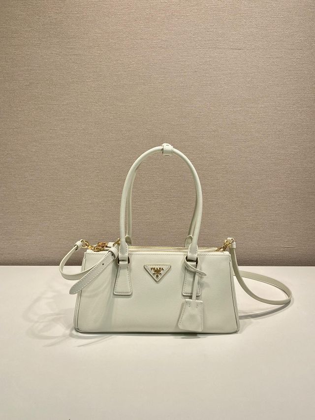 Prada original soft calfskin galleria medium bag 1BA457 white