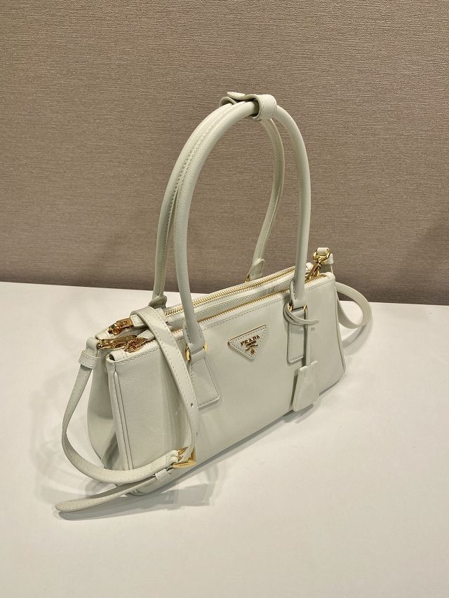 Prada original soft calfskin galleria medium bag 1BA457 white