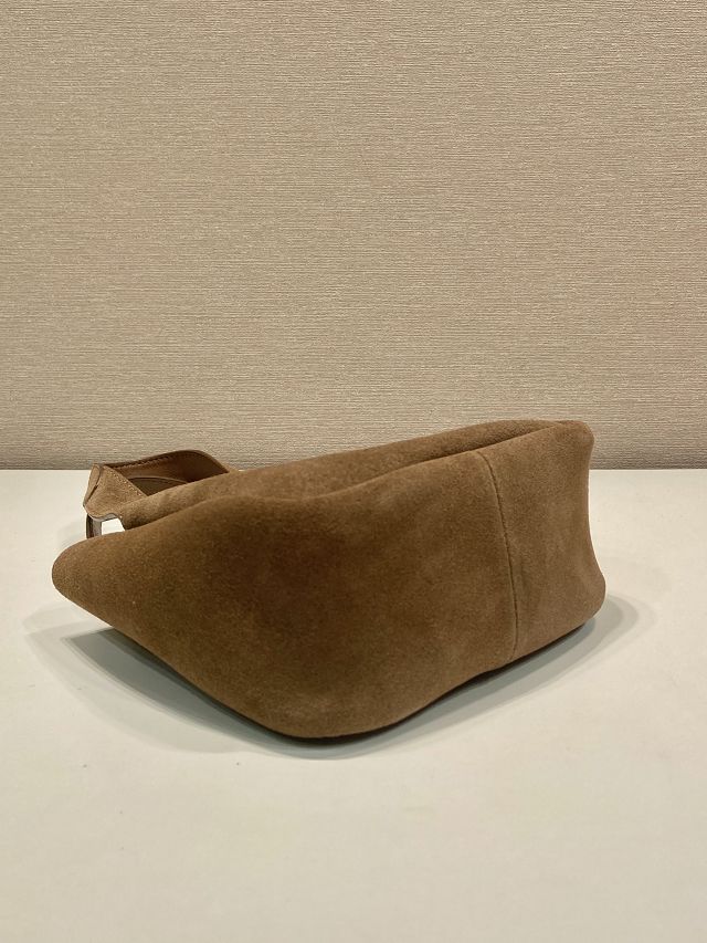 Prada original suede mini tote bag 1BA349 brown