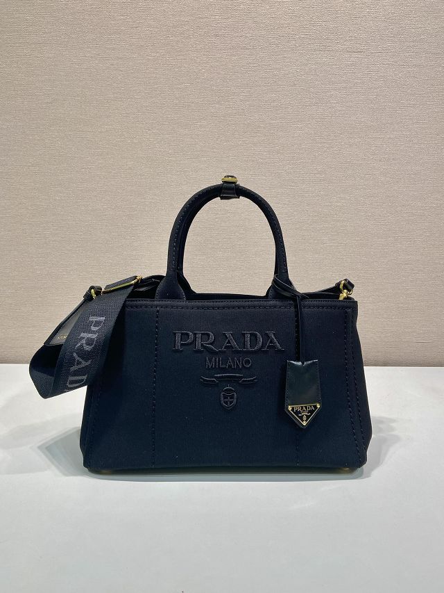 Prada original canvas jardiniere medium handbag 1BG554 black