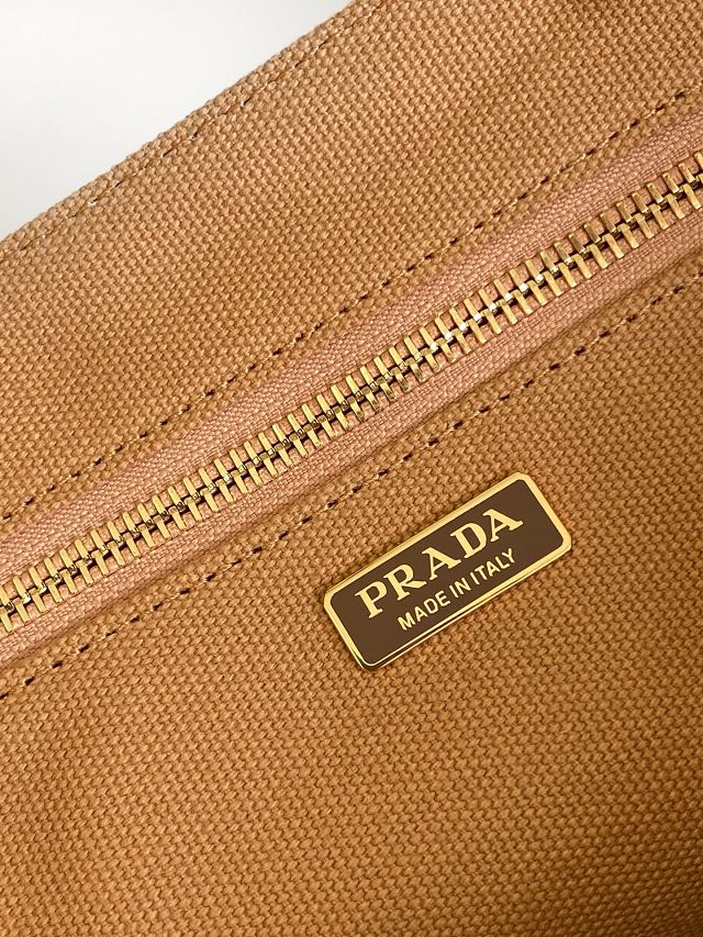 Prada original canvas jardiniere medium handbag 1BG554 tabacco