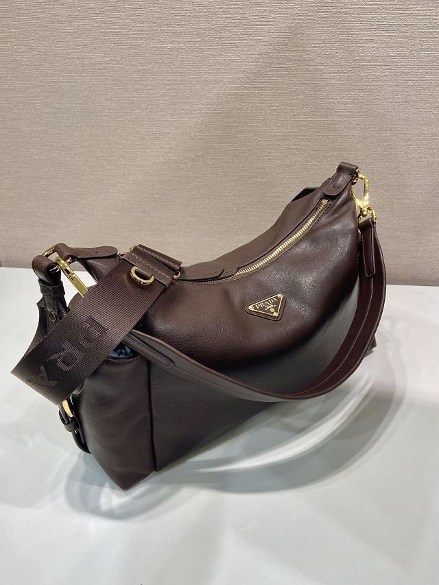 Prada original lambskin explore shoulder bag 1BC264 sienna