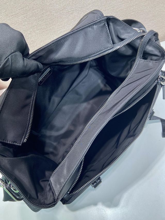 Prada original nylon explore large shoulder bag 2VD082 black