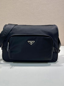 Prada original nylon large shoulder bag 2VH191 black