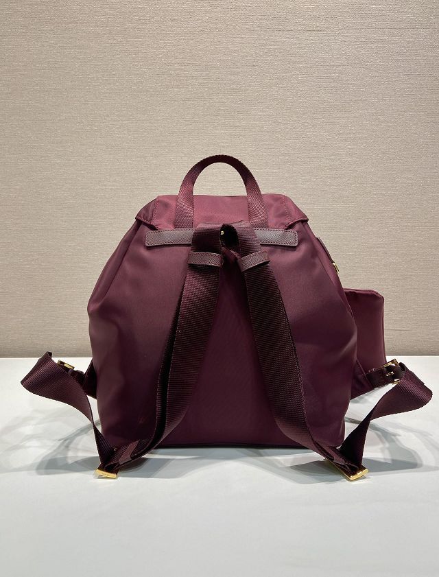 Prada original nylon medium backpack 1BZ811 burgundy