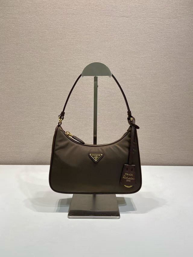 Prada original nylon re-edition 2005 mini bag 1N204M sienna