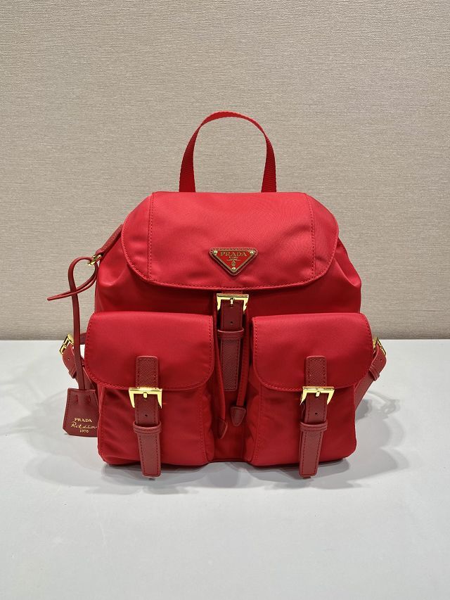 Prada original nylon small backpack 1BZ677 red
