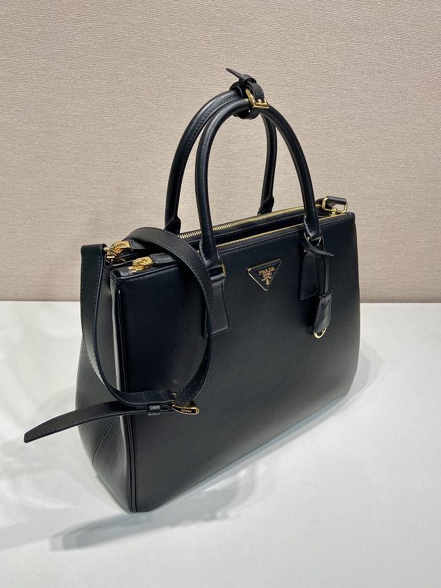 Prada original soft calfskin galleria large bag 1BA446 black