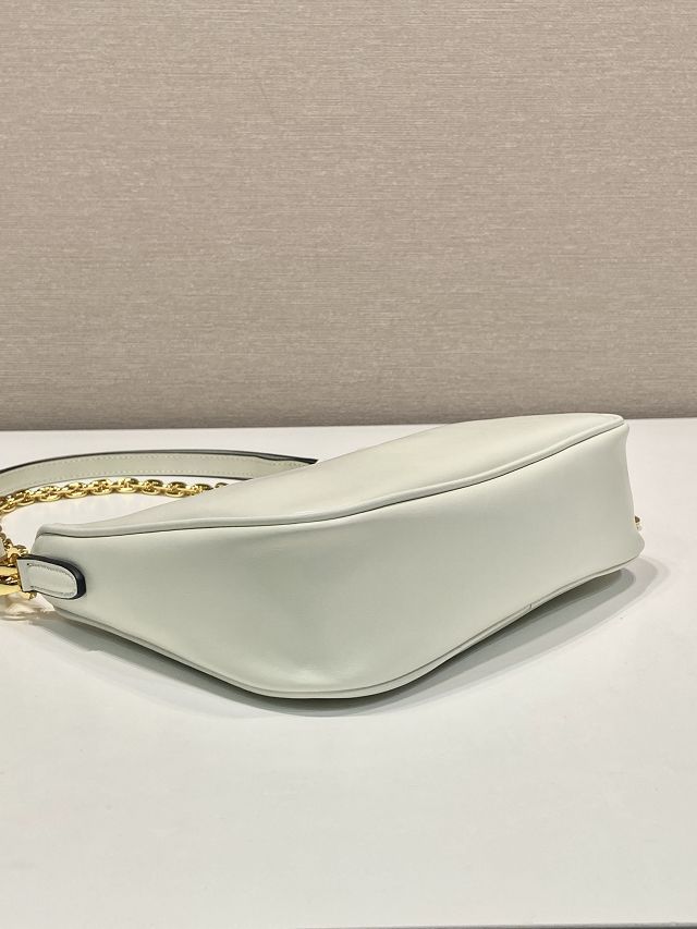 Prada original soft calfskin re-edition mini bag 1BC204 white