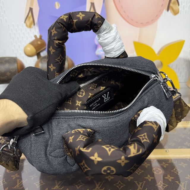 Louis vuitton original denim speedy 25 M26956 black