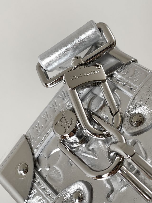 Louis vuitton original miroir canvas side trunk MM M26223 silver