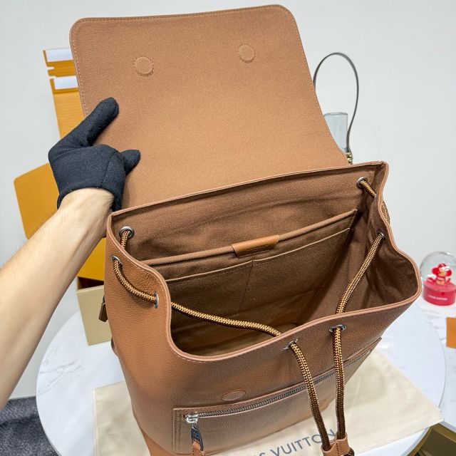 Louis vuitton original calfskin fastline backpack M26023 brown