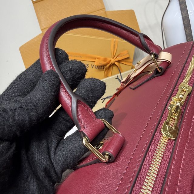 Louis vuitton original calfskin speedy soft 30 M25766 bordeaux