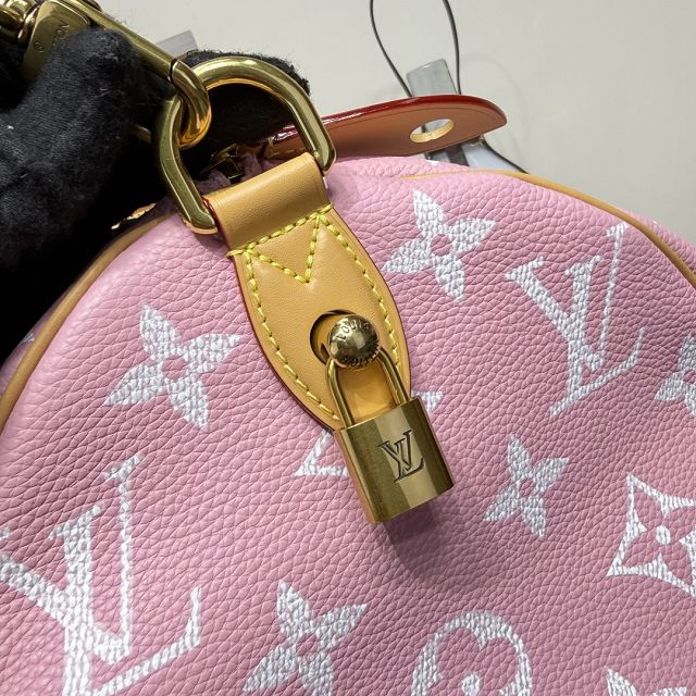Louis vuitton original soft calfskin speedy P9 50 M11565 pink