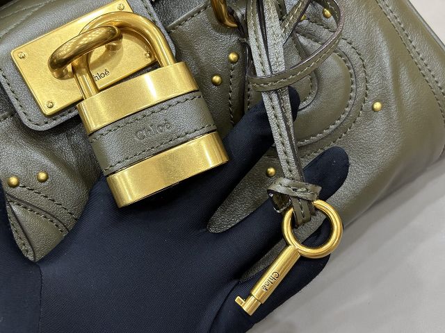 Chloe original calfskin paddington bag CH0003 dark green
